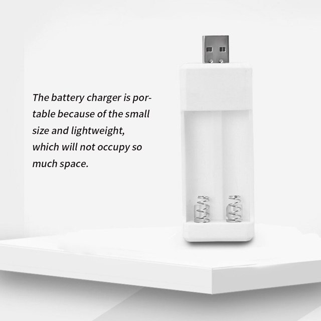 2 Slots Battery Charger AA AAA 3 1 2 5 USB Rechargeable Battery Charging Adapter Portable Plastic Charger