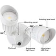 thumbnail image 4 of LEONLITE 20W Dusk to Dawn Two-head LED Outdoor Security Light for Patio, 3000K Warm White, White, 4 of 7