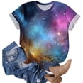 thumbnail image 4 of larppty 3D Pattern Print T-Shirt Colorful Space Graphic Tees for Women (Sky Blue, 3XL), 4 of 6