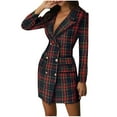 thumbnail image 2 of Qertyioot Plus Size Coat for Womens,Double Breasted Button Front Style Long Dress, 2 of 7