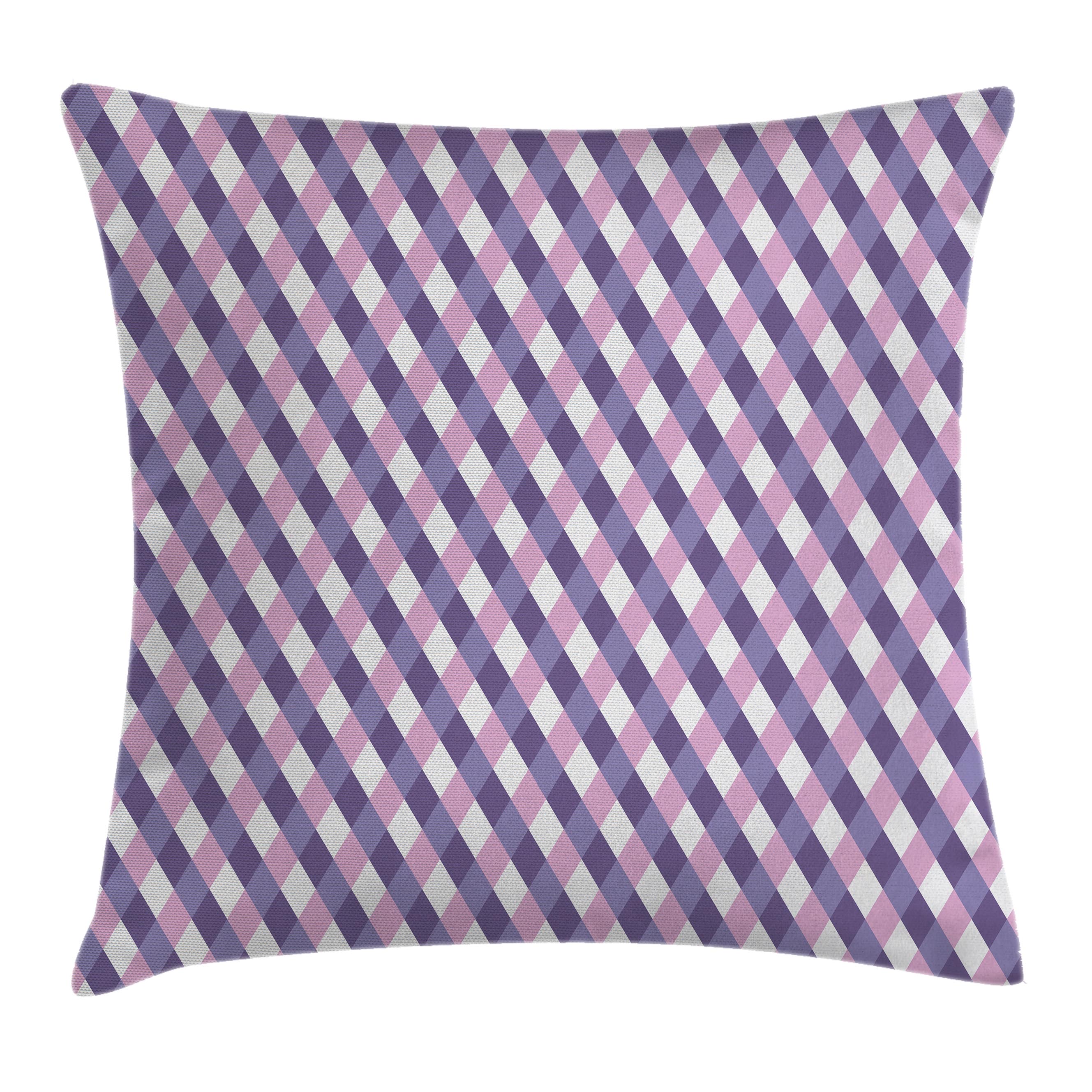 Mauve Decor Throw Pillow Cushion Cover, Geometric Crossed Pattern with