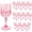 Pink, variant on 12 PCS Rose Gold Plastic Wine Glasses，Cordial Glasses，Goblets，Can be Used for Weddings, Everyday Fun Parties and More!