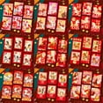 thumbnail image 2 of Pack of 6 Horse Pattern Red Envelopes Cultural Festival Supplies Birthday Wedding Celebration Paper Gift Holders, 2 of 9