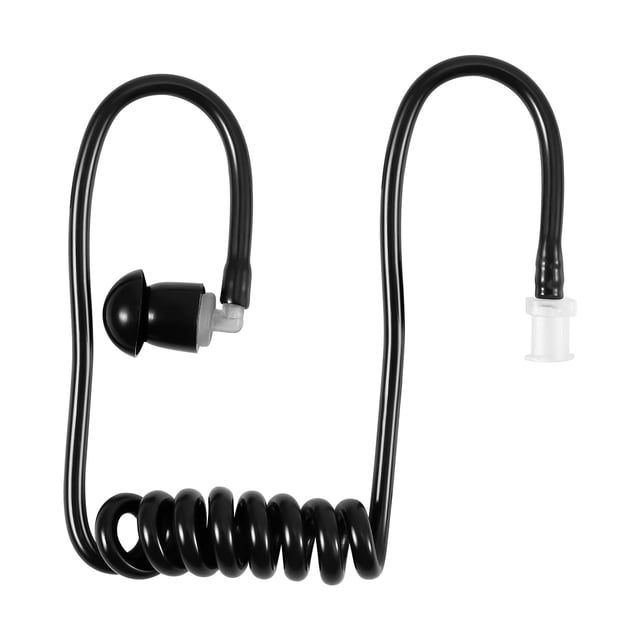 Tubo de aire desmontable negro con auriculares para tubo acústico de radio bidireccional Motorola Scienceny TX0246-00