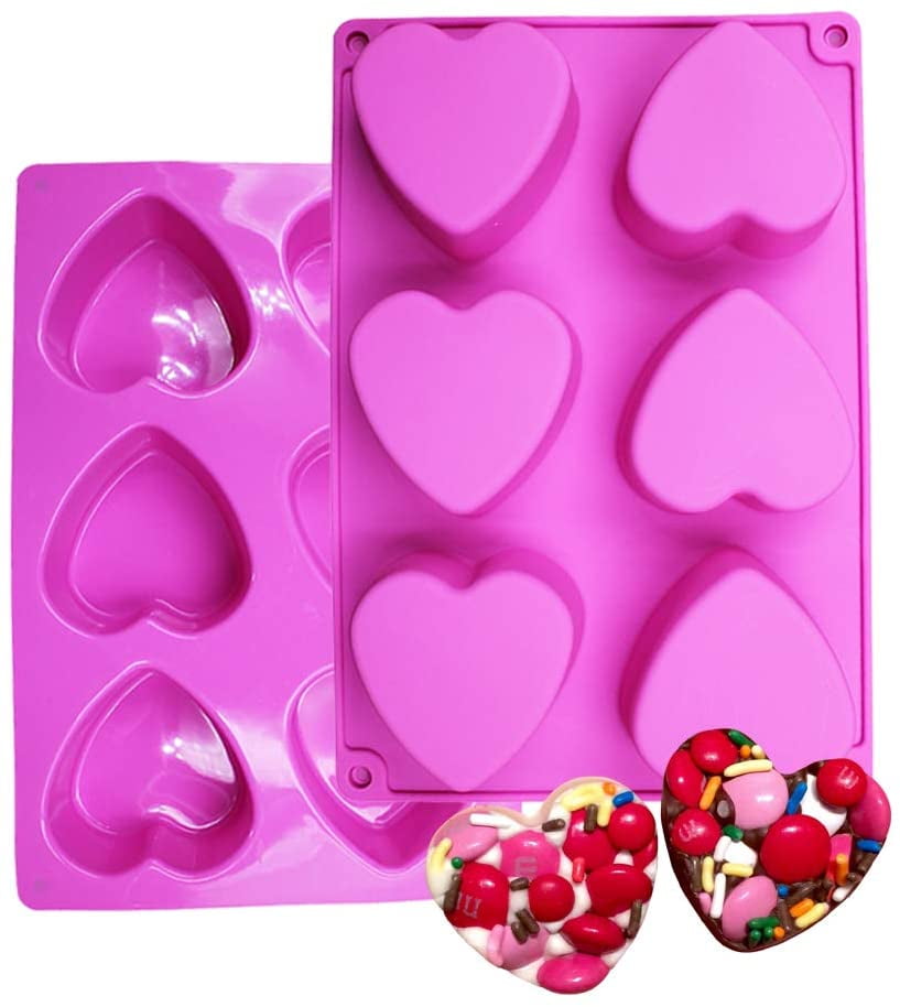Dimpled Heart Silicone Mold For Candy or Chocolate 