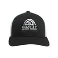 thumbnail image 2 of Gravity Outdoor Retro Trucker Snapback Hat - Black/White/White, 2 of 2