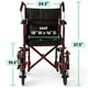 thumbnail image 4 of Silla de Ruedas Medline Rojo con Freno de Mano para Adultos, 4 of 9