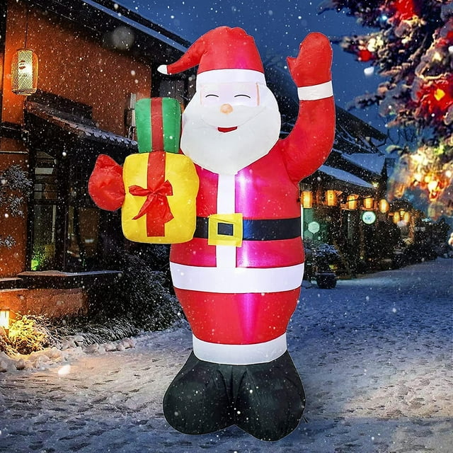 Papá Noel inflable 150 cm CHAO decoración navideña con luz LED para exteriores