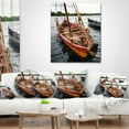 thumbnail image 4 of Designart Vintage Wooden Boat - Seascape Throw Pillow - 12x20, 4 of 5