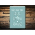 thumbnail image 1 of Beach Relax Novelty Decor, Metal Wall Sign - 10x14 Inches, 1 of 4