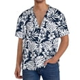 thumbnail image 3 of Wukai Hawaiian Style Men's Casual Short-Sleeve Button Down Shirt - Lightweight Summer Dress Shirt for Daily Wear-Medium, 3 of 7