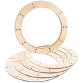 thumbnail image 2 of 6 piezas de base de marco de corona de madera para decoraciones navideñas, anillos de guirnalda floral para manualidades, decoración rústica para colgar en la pared, 2 of 5