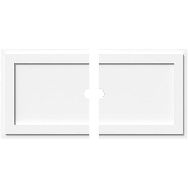 Ekena Millwork CMP32X16RE2-02000 2 in. ID x 11 in. Rectangle Architectural Grade PVC Contemporary Ceiling Medallion - 2 Piece