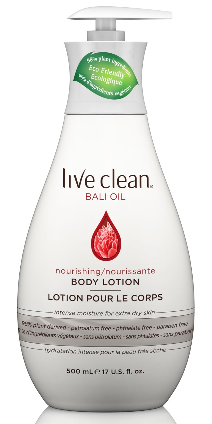 live clean bali oil lotion