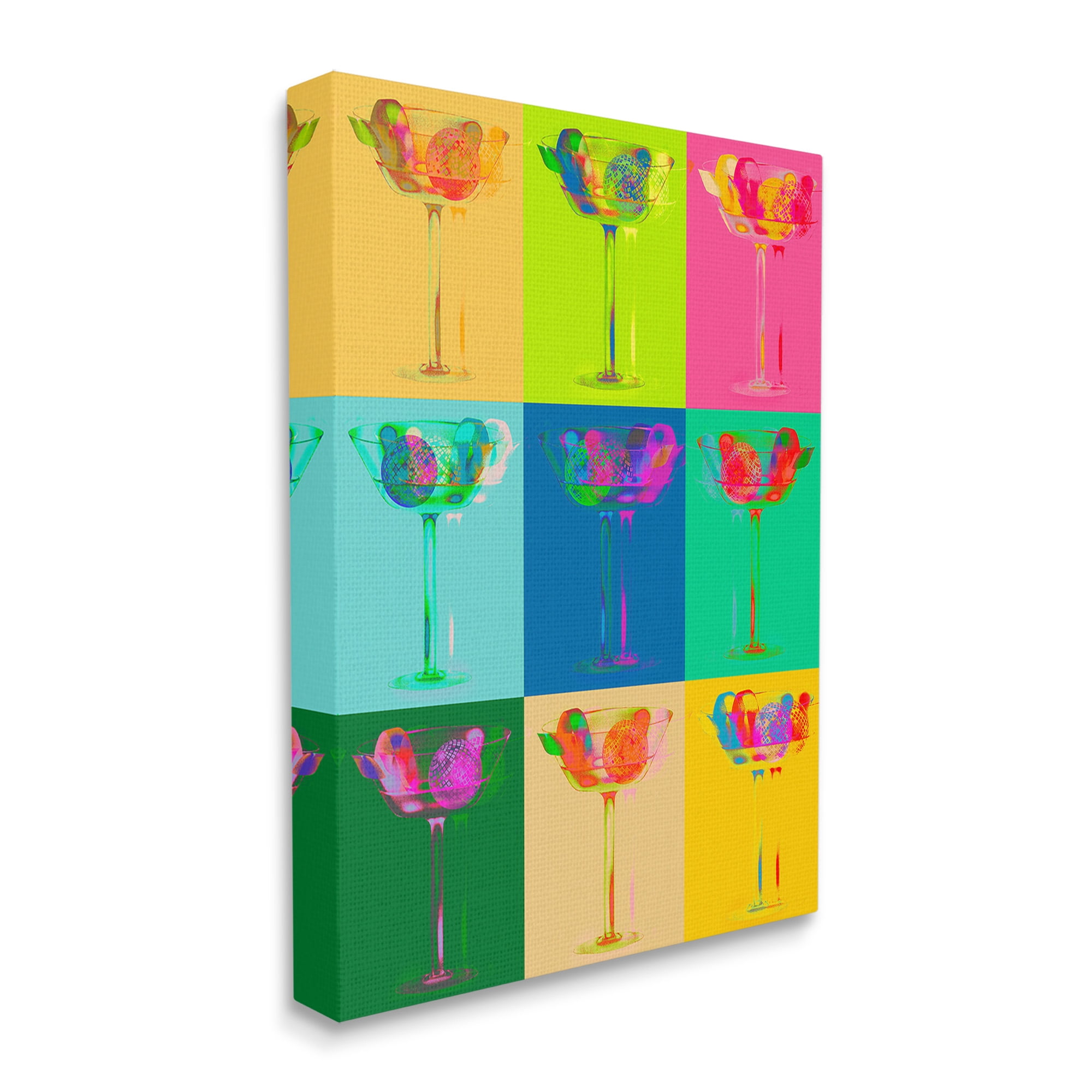 Stupell Industries Vivid Cocktail Abstraction Food & Beverage Painting Gallery Wrapped Canvas Art Print Wall Art, 16 x 20