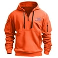 thumbnail image 3 of Sweat à Capuche pour Hommes, Sport Décontracté, avec Poche Imprimée et Demi-Fermeture Éclair, 3 of 5