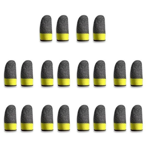 Seitruly 10 pares de fundas para juegos móviles, fundas para juegos con pantalla táctil a prueba de sudor, fibra plateada, guantes portátiles de 24 Type3 NO3