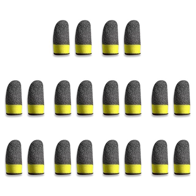 Seitruly 10 pares de fundas para juegos móviles, fundas para juegos con pantalla táctil a prueba de sudor, fibra plateada, guantes portátiles de 24 Type3 NO3