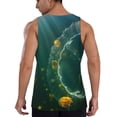 thumbnail image 3 of Xecao Jelly Fish Men's Tank Top Workout Quick Dry Sleeveless Gym Jogging Muscle Shirts Summer Swim Beach Tops, 3 of 9