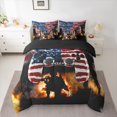 thumbnail image 2 of Homewish Boys Video Game 7 Pieces Bedding Comforter Set,Abstract Gamepads Full Bedding Set Lightweight,American Flag Fitted Sheet Flat Sheet,Luxury Bedroom Decor,Reversible, 2 of 8