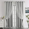 thumbnail image 1 of Nvzi Cortinas perforadas de estilo sencillo, cortinas de sombreado adecuadas para dormitorio, sala de estar, cocina (1 panel, 72" de largo x 52" de ancho, A80), 1 of 4
