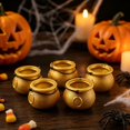 thumbnail image 4 of 6Pcs Mini Cauldron,Witch Calderon Pot Buckets with Handle,Novelty Candy Coins Kettles,for Party Decoration Favors Shamrock Themed Candy Party Supplies, 4 of 6
