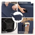 thumbnail image 5 of Homall 360° Swivel Nursery Recliner Power Swivel Rocker Recliner Chair with 2 Pillows Comfy High Back Adult Glider Rocker for Living Room,Loop Yarn Blue, 5 of 8
