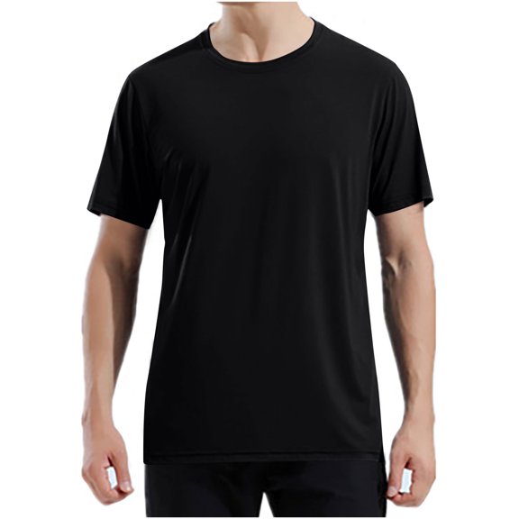 Mens Big & Tall T Shirts Athletic Workout M-5X Plus Size Casual Short Sleeve Crewneck Pullover Tees Tops Basic Solid Comfort T-Shirts