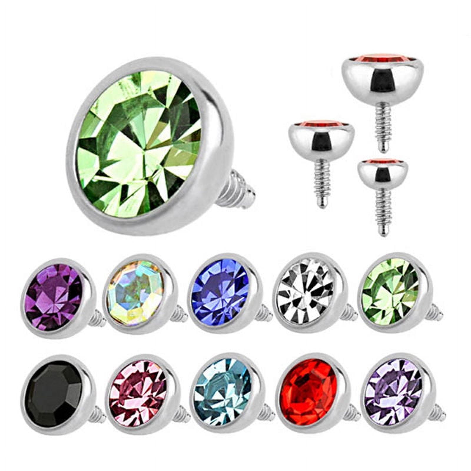 Internally Threaded 16G Surgical Steel Round Press-Fit Labret Top