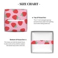 thumbnail image 5 of KLL Hand Drawn Strawberry Print Tissue Box Cover,Leather Tissue Holder Square Facial Tissue Case Facial Paper Organizer Dispenser for Bathroom, Vanity Countertop, 5 of 7