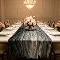 thumbnail image 5 of Yeciiwht Gradient Crinkle Table Runner – 71*35in Boho Sheer Gauze Table Flag for Wedding Party Decor, Multicolor Blended Draping Cloth for Dining & Event Tables, 5 of 6