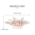 thumbnail image 3 of Wedding Hair Comb Pearl Side Combs Rhinestones Hair Jewelry Crystal Hair Pieces Decorative Bridal Hair Accessories for Women and Girls (SILVER), 3 of 4