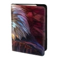 thumbnail image 2 of Rateoe Geometric American Bald Eagle Pattern Passport Holder Wallet Leather Mulit-purpose Travel Wallet Credit Cards Case ,Passport Cover for Women Men-6.5 in, 2 of 5