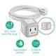 thumbnail image 1 of Philips, Gris/Blanco, Cubo de Goma de 3 Salidas, 2 USB, 2.4A, Cable Trenzado de 10 pies, SPS3102WB/37, 1 of 2