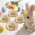 thumbnail image 4 of Easter Bunny Wooden Coaster Set, 4 Pack Heat Resistant Cup Mats for Coffee Tea Mugs, Cute Rabbit Table Protector for Dining Table Desk Countertop, Splinter Free Solid Woo, 4 of 6