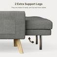 thumbnail image 4 of Lofka Convertible Futon Sofa Bed with S-Springs, Sleeper Sofa for Living Room, Apartment, Office ,Dark Gray, 4 of 10
