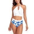 thumbnail image 1 of Womens Two Piece Swimsuits High Waisted Halter Nece Bathing Suit Tummy Control Swimwear, 1 of 5