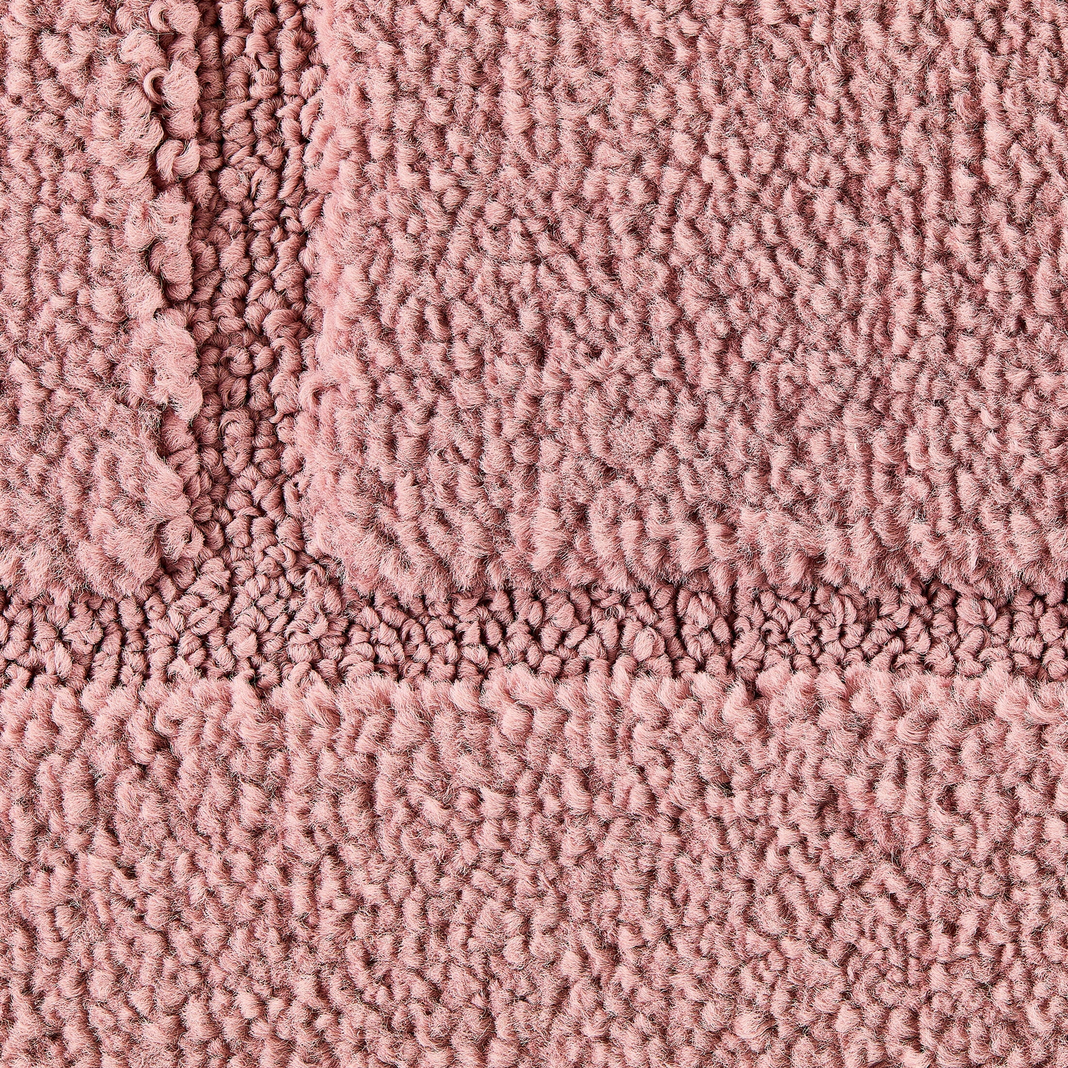 Mainstays Solid High Low Tufted Grid Mauve Pink Indoor Runner Rug, 2' x 6'