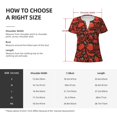 thumbnail image 7 of Fuzoiu Tomatoes And Chili Print Women's V-Neck T-Shirt,Women's Short Sleeve Top, Comfortable for Work, Leisure, and Sports, 7 of 7
