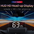 thumbnail image 3 of Car HUD Head-Up Display OBD Vehicle Speed MPH Engine RPM Monitor Alarm, 3 of 10