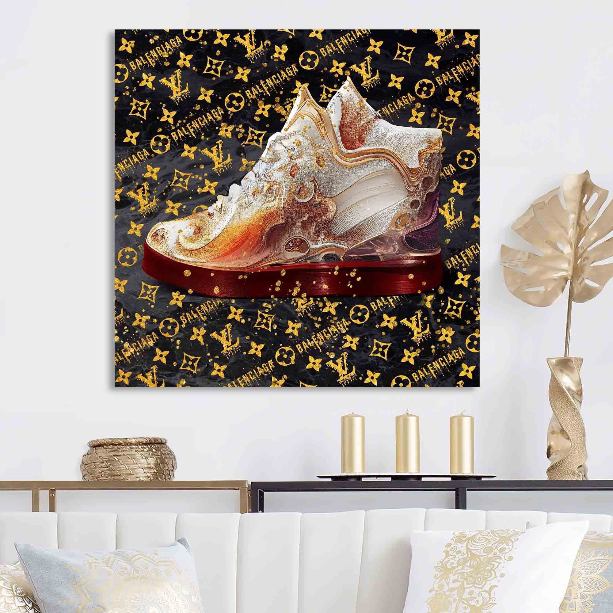 Designart Designer Marble Sneaker II Canvas Wall Art