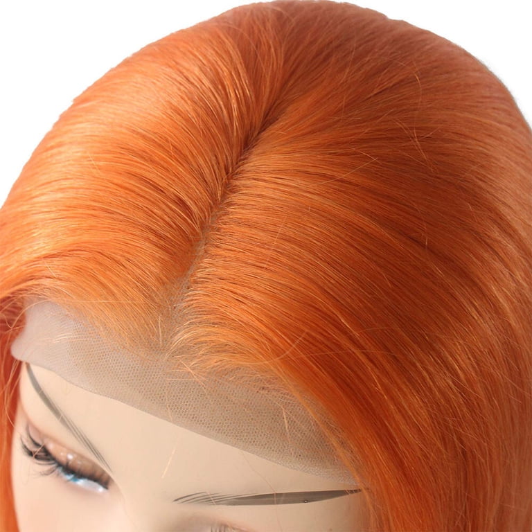 Orange Bob wig Ginger Lace Front Wigs Human Hair Pre Plucked  display picture 3