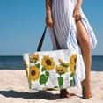 thumbnail image 6 of Sigee Plump Sunflower And Sketch Print Extra Large Waterproof Beach Travel Bag with Zipper - Durable and Versatile for Vacation, Gym, and Daily Use, 6 of 7