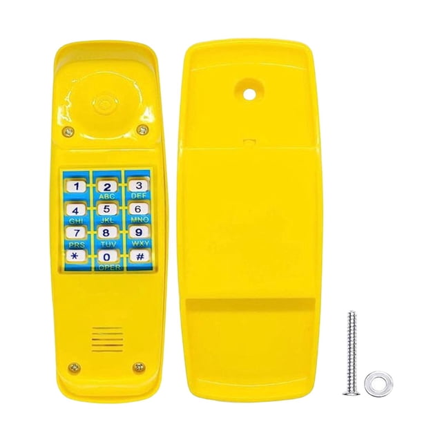 Esquirla Childrens Playhouse Toy Telephone Outdoor Equipment for Interactive Learning Yellow