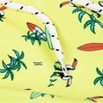 thumbnail image 3 of Pantalones cortos de playa para hombre Diseño con cordón Estampado de leopardo Poliéster 2 bolsillos laterales inclinados Quinto pantalón Pantalones cortos para verano Amarillo S, 3 of 7