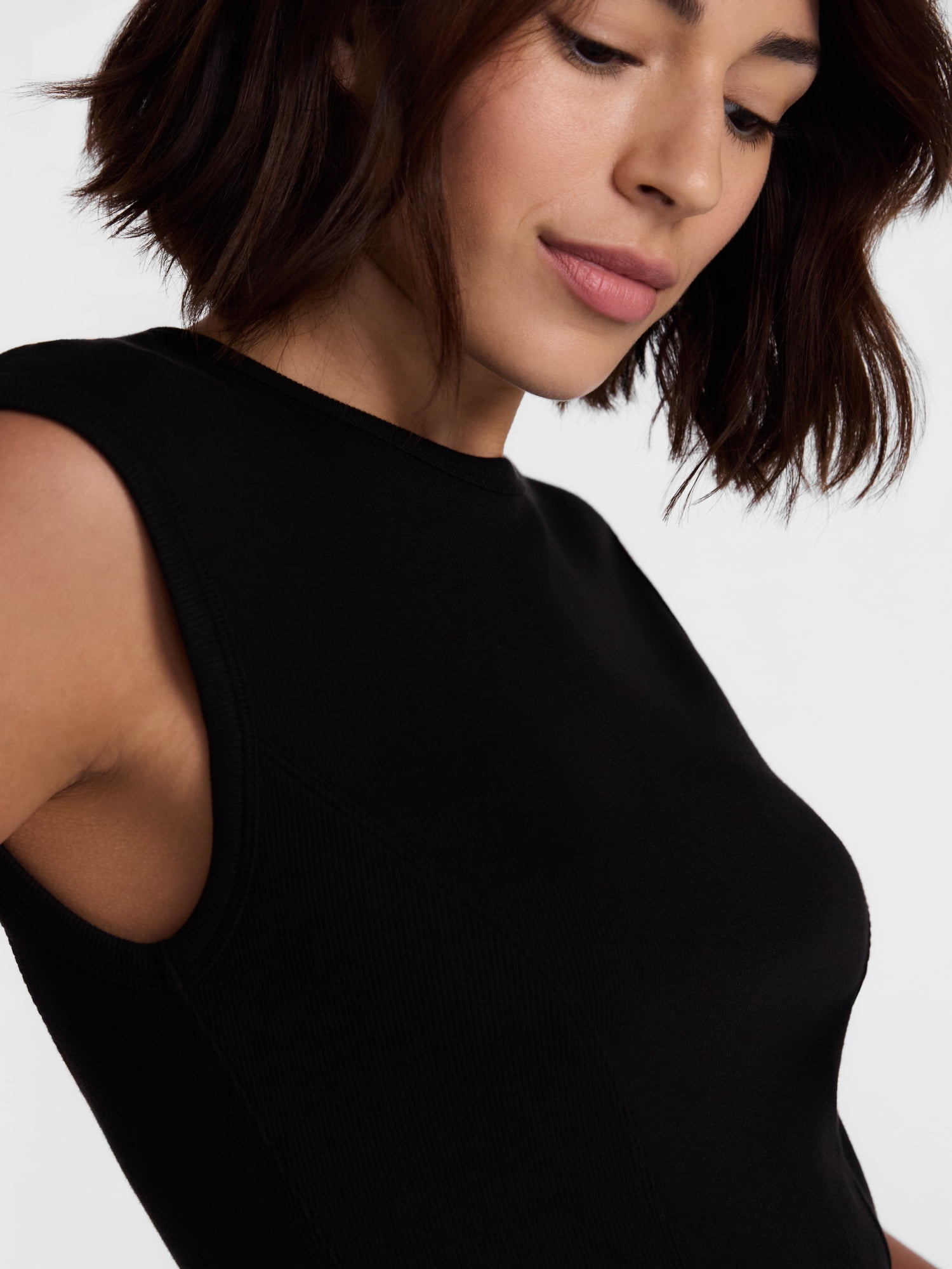 Avia Women's Ribbed Top with Cap Sleeves, Sizes XS-XXL