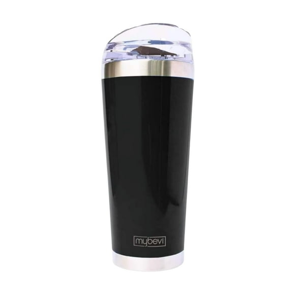 MyBevi Classic Premium Stainless Steel Tumbler with 12-Hour Temperature Control, Tritan Lid, and BPA-Free Construction | Black Sparkle, 26 oz