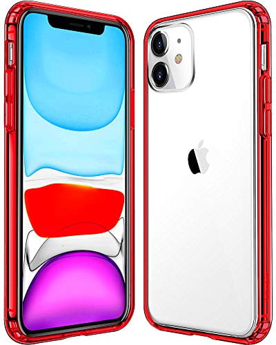 Mkeke Compatible With Iphone 11 Case Clear Cover For 6 1 Inch Red Walmart Com Walmart Com