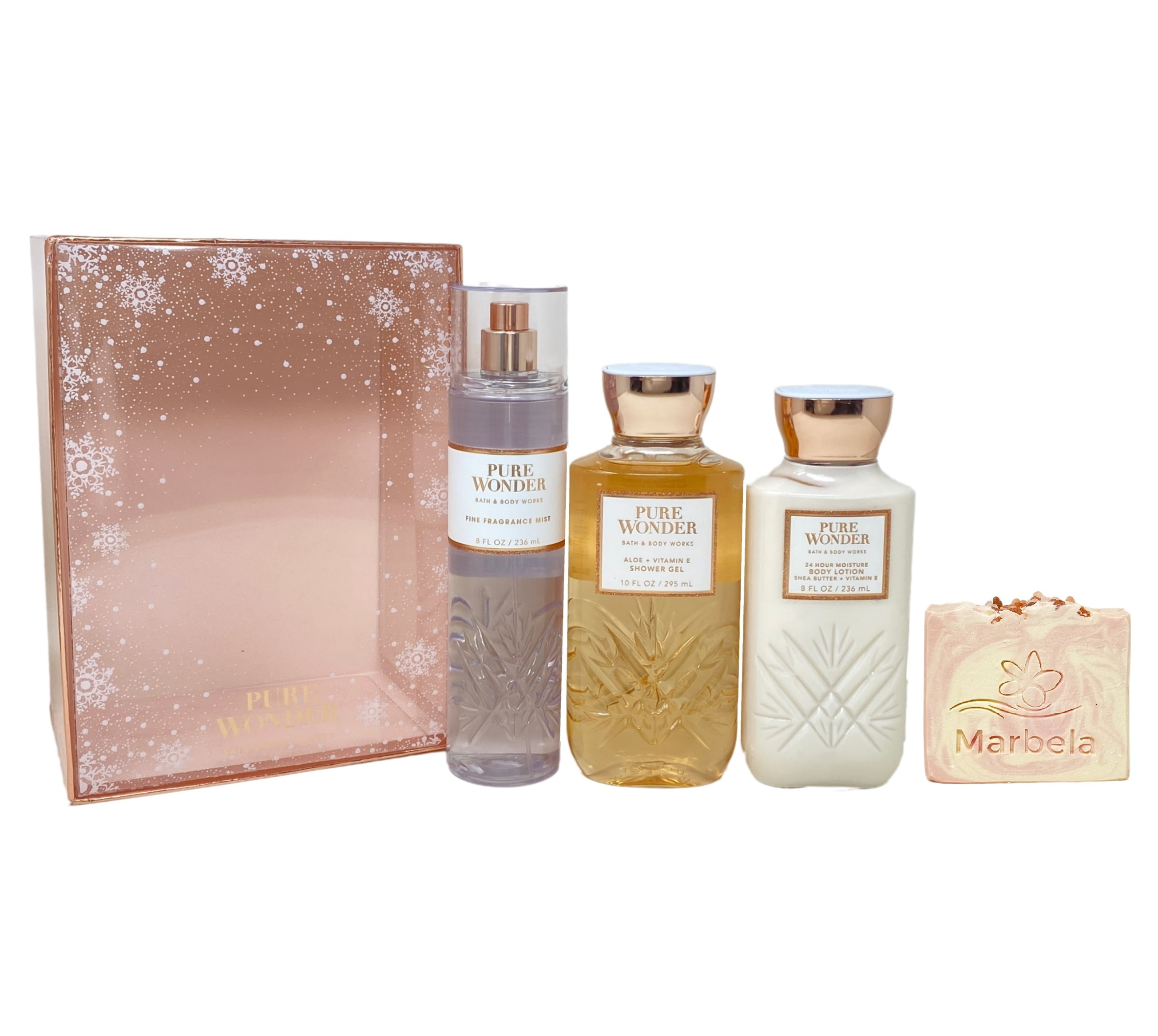 Bath & Body Works Warm Vanilla Sugar - Gift Box Set - Fine