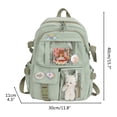 thumbnail image 2 of BR Mochila Kawaii de gran capacidad, accesorios de oso bonito, mochila para la escuela, bolso escolar japonés con múltiples bolsillos para chicas adolescentes, 2 of 10